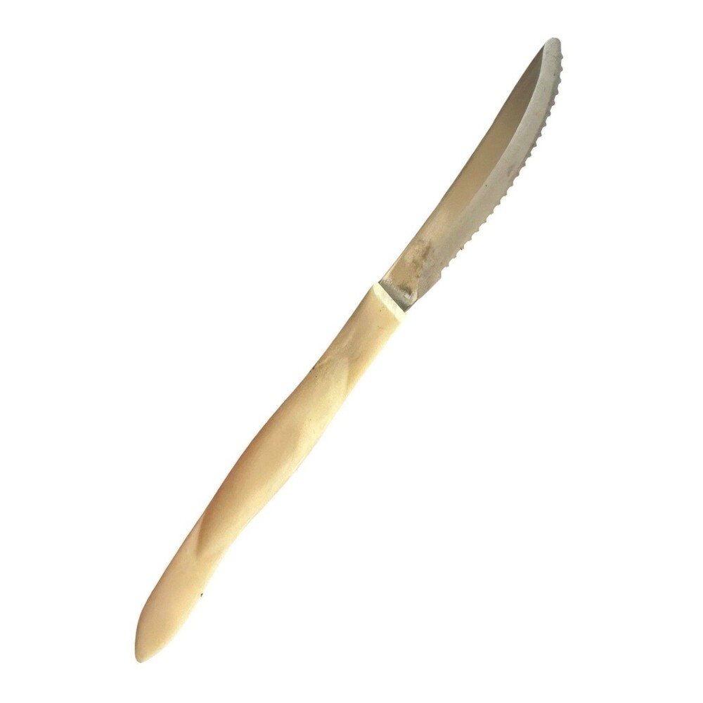 Cutco 1759 Table Knife Pearl White Handle Serrated Steak Knife Made In USA